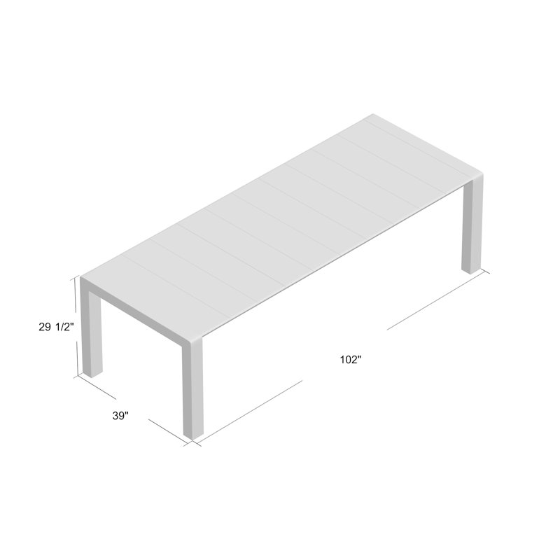 AllModern Manon Extendable Outdoor Dining Table & Reviews Wayfair